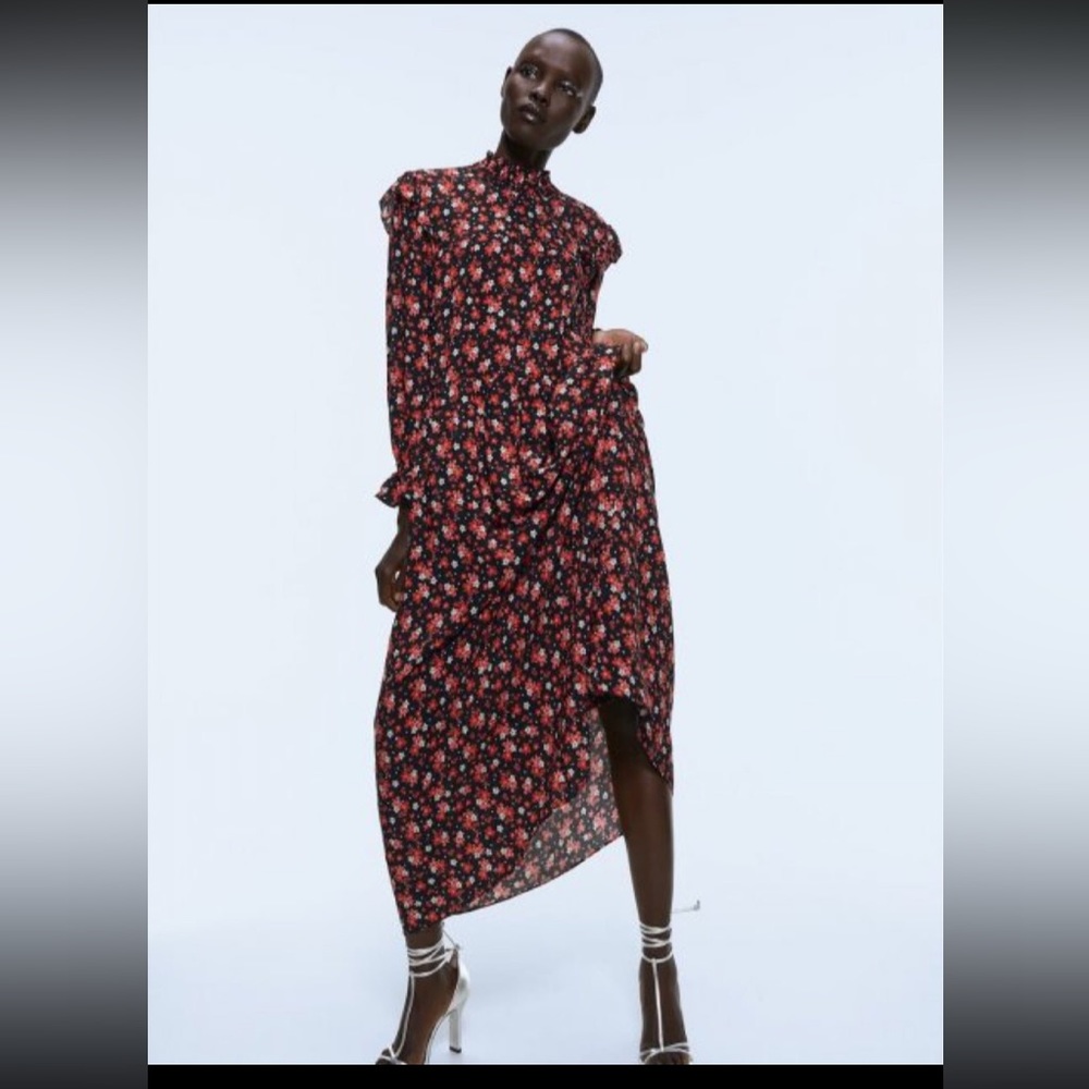 Zara maxi floral printed dress
